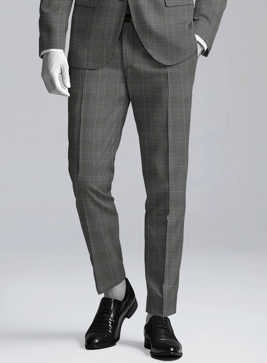 Napolean Porter Prince Of Wales Gray Wool Suit