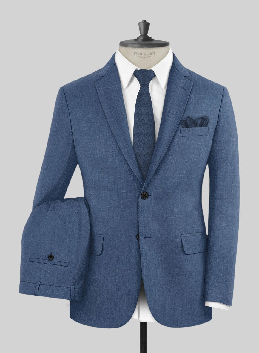 Napolean Ricci Artic Blue Wool Suit