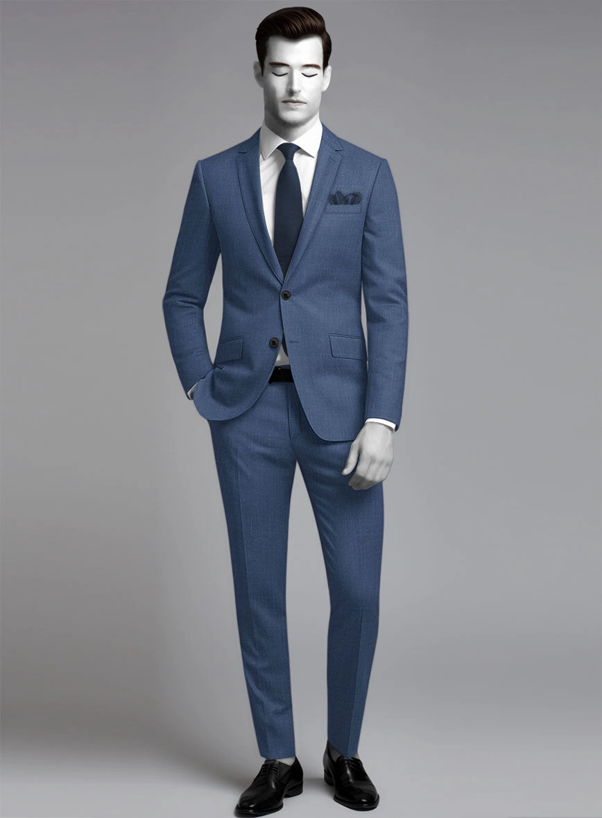 Napolean Ricci Artic Blue Wool Suit
