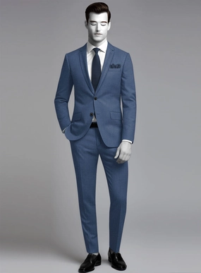 Napolean Ricci Artic Blue Wool Suit