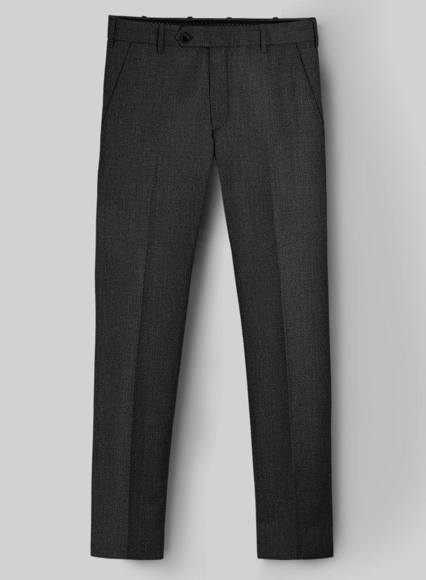 Napolean Sharkskin Charcoal Wool Suit