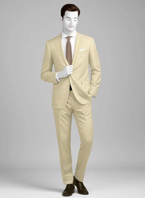 Napolean Spring Latte Beige Wool Suit