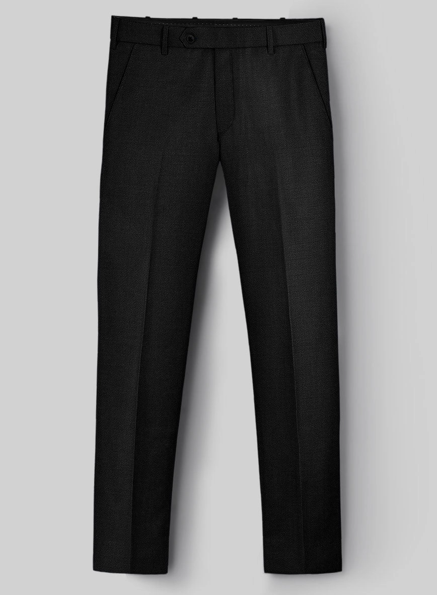 Napolean Stretch Black Wool Suit