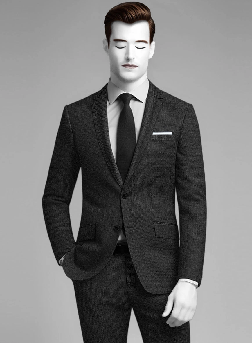 Napolean Stretch Charcoal Wool Suit