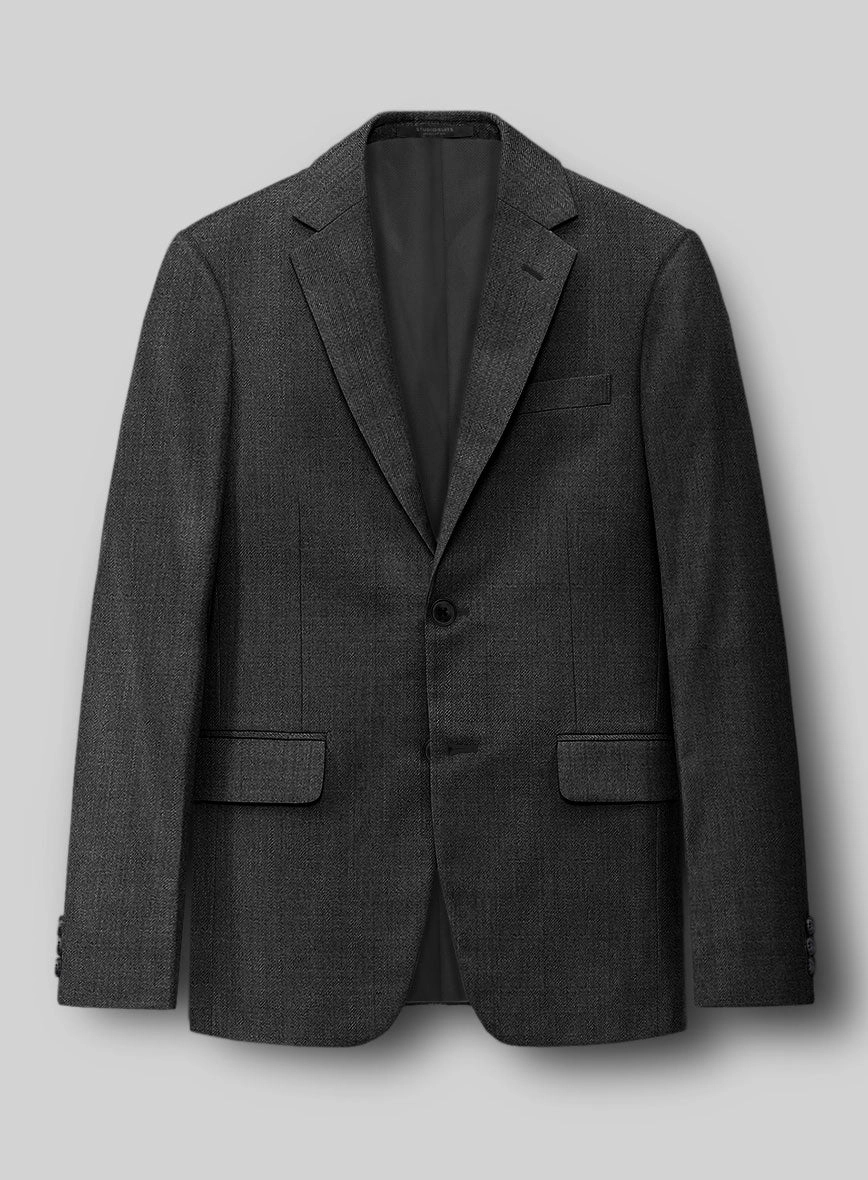 Napolean Stretch Charcoal Wool Suit