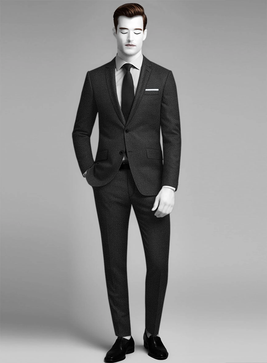 Napolean Stretch Charcoal Wool Suit