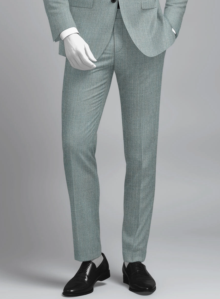 Napolean Stretch Gray Blue Wool Suit