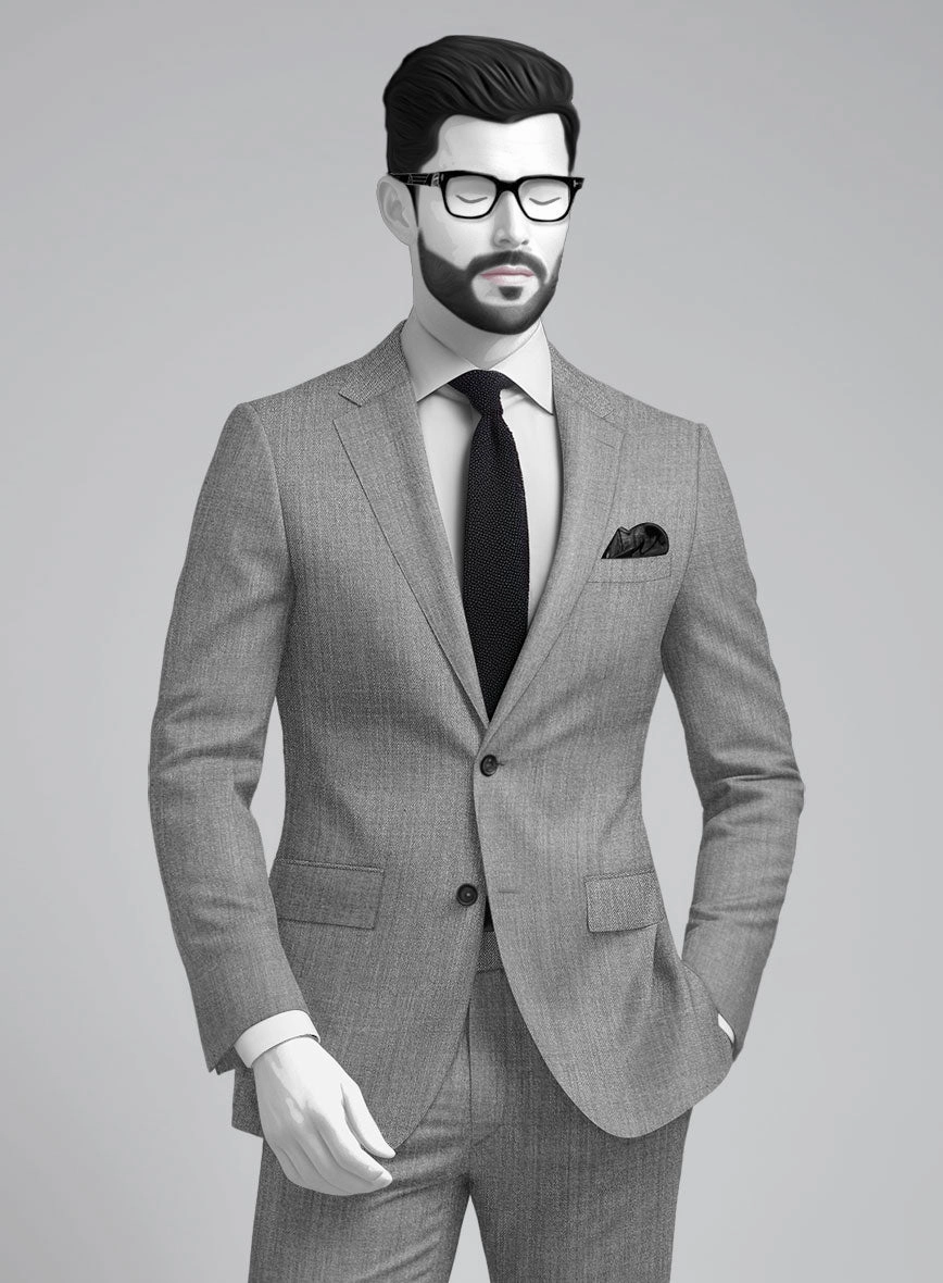 Napolean Stretch Gray Wool Suit