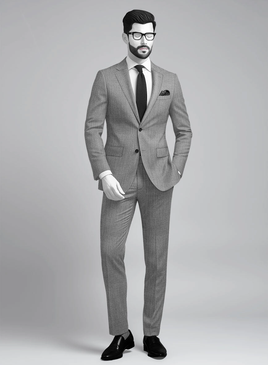 Napolean Stretch Gray Wool Suit