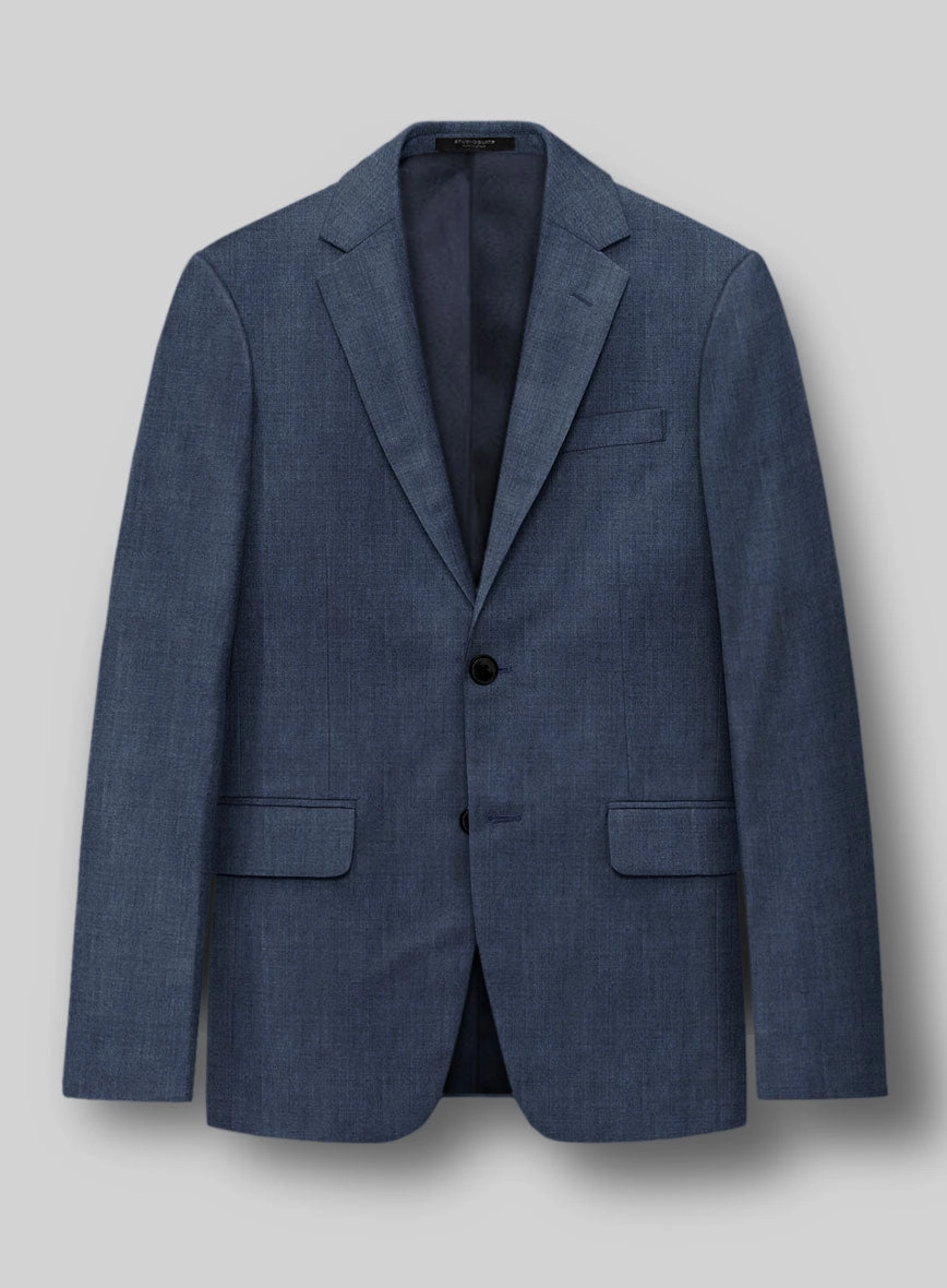 Napolean Stretch Imperial Blue Wool Suit