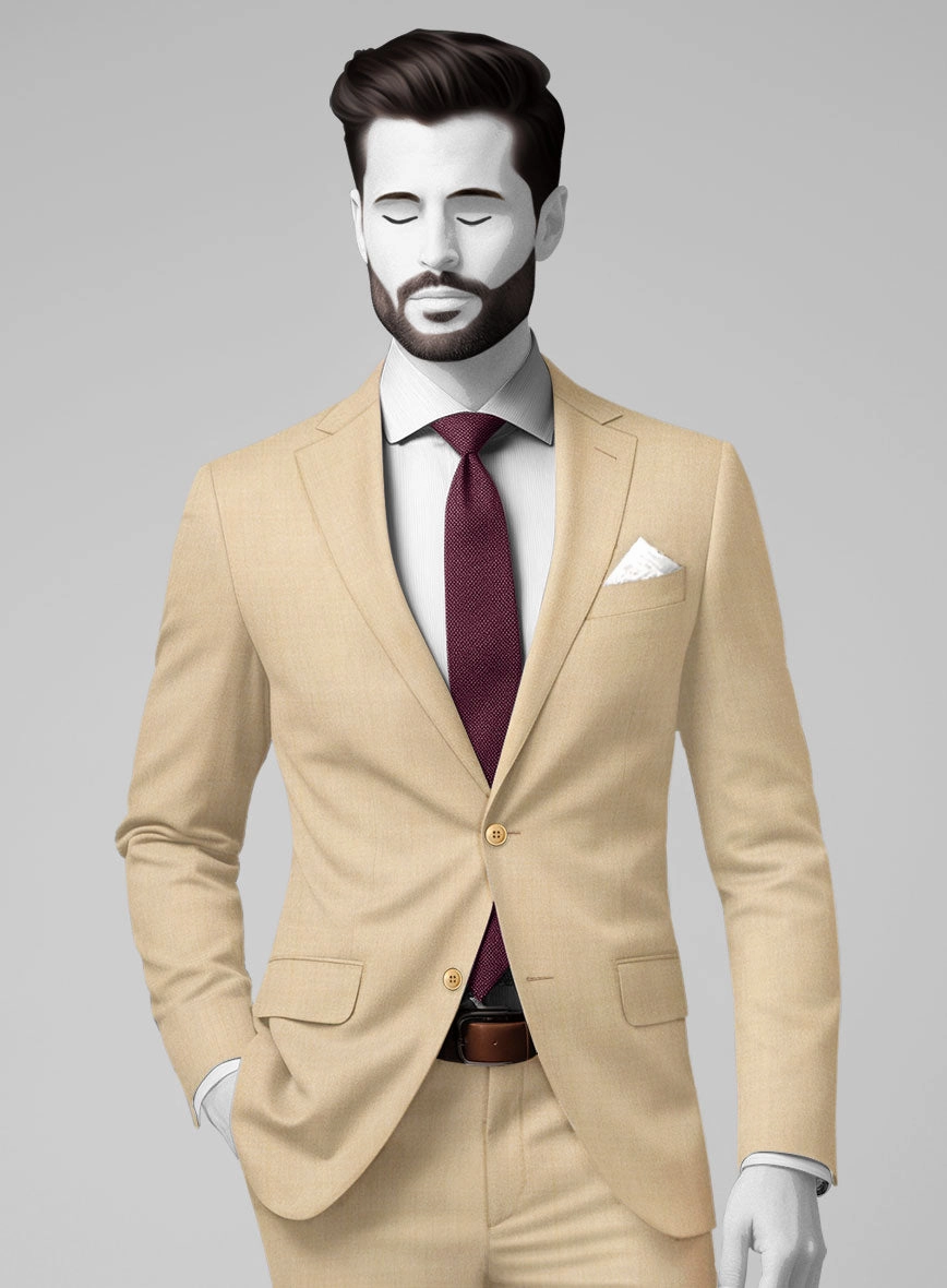 Napolean Stretch Khaki Wool Suit