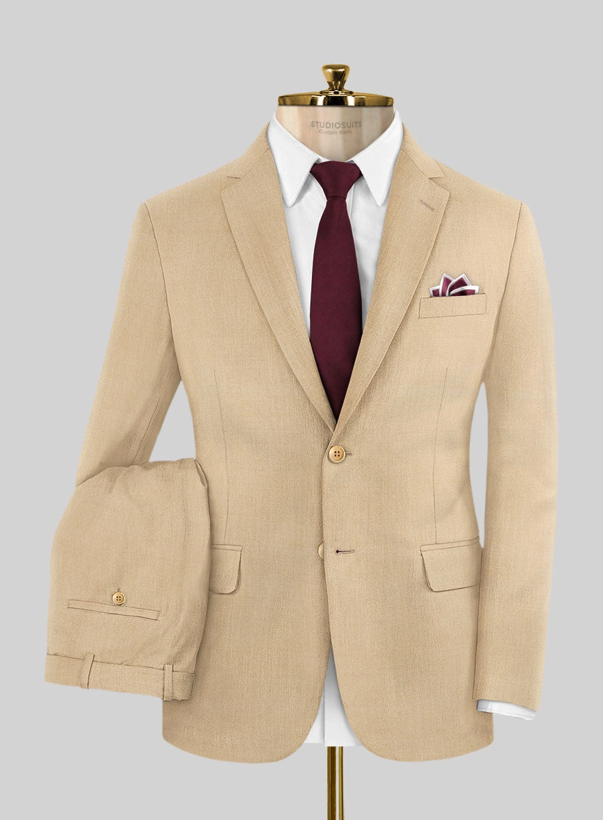 Napolean Stretch Khaki Wool Suit