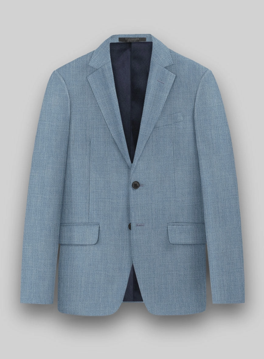 Napolean Stretch Light Blue Wool Suit