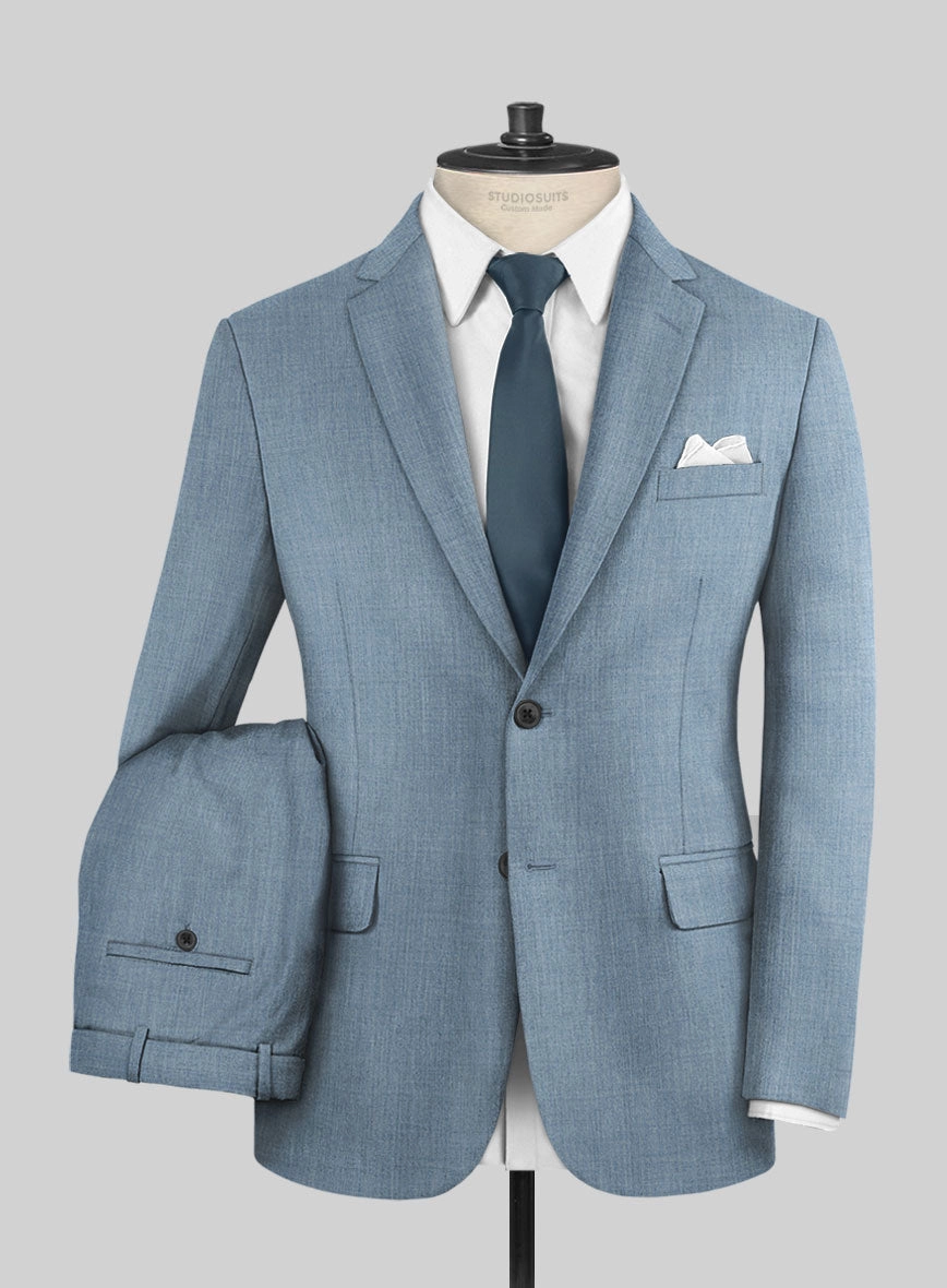Napolean Stretch Light Blue Wool Suit