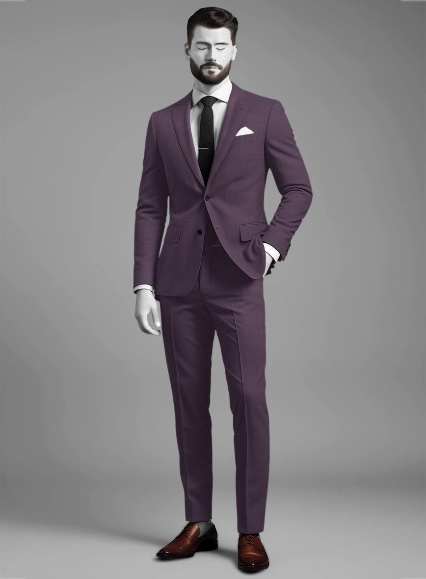 Napolean Stretch Purple Wool Suit