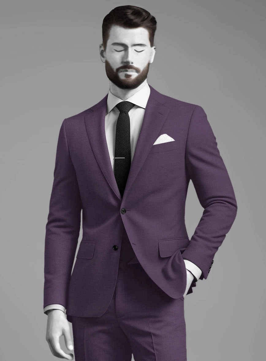 Napolean Stretch Purple Wool Suit