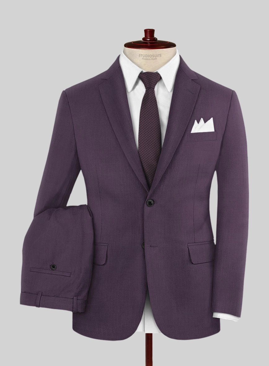 Napolean Stretch Purple Wool Suit