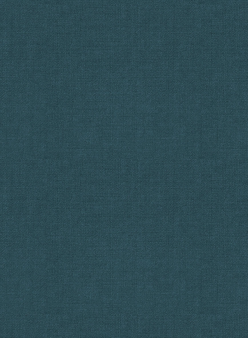 Napolean Stretch Teal Blue Wool Suit