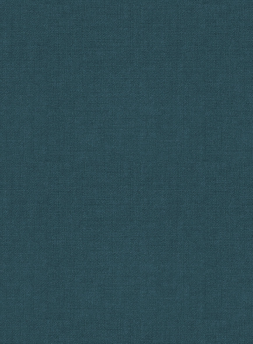 Napolean Stretch Teal Blue Wool Suit