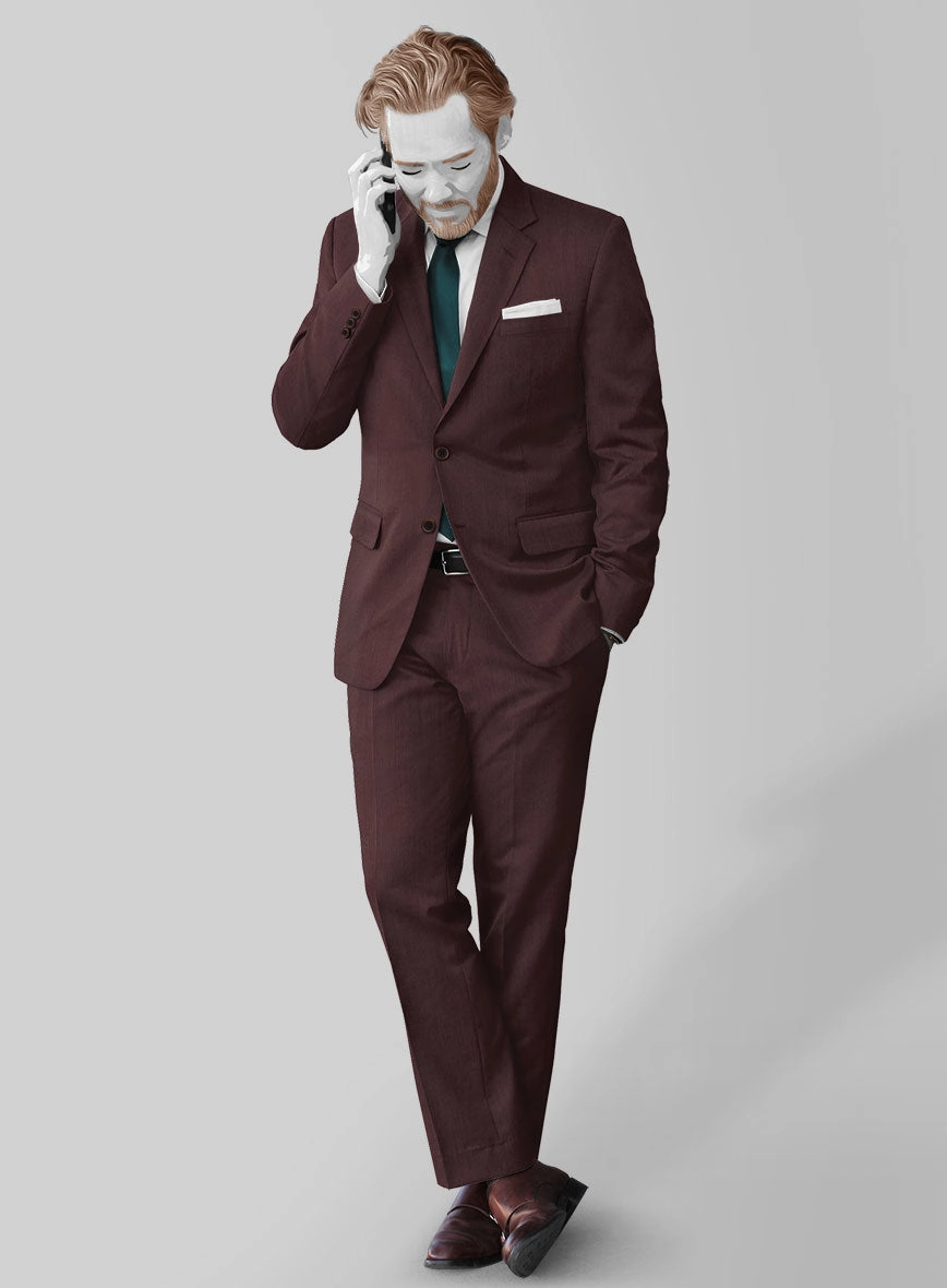 Napolean Wine Wool Suit