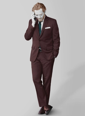 Napolean Wine Wool Suit