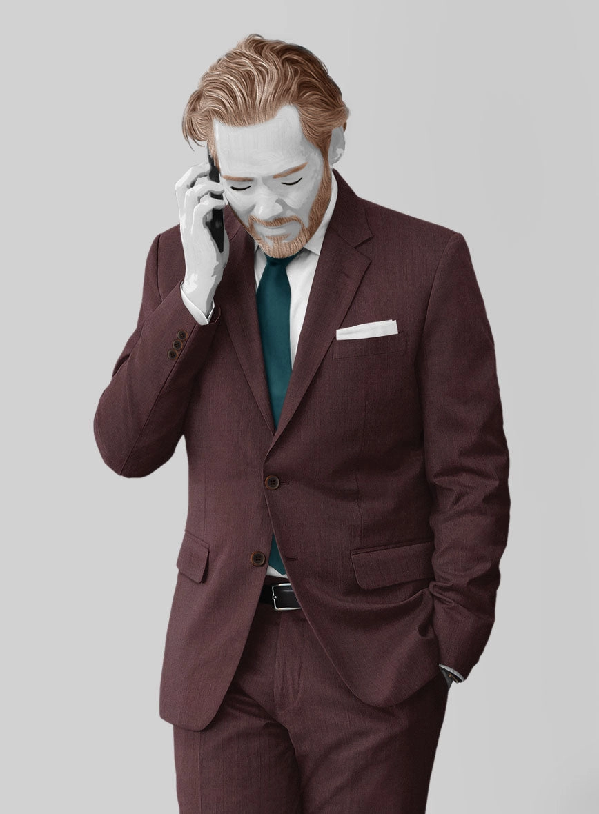 Napolean Wine Wool Suit