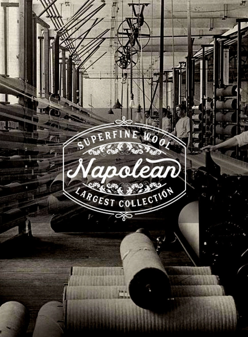 Napolean Zumel Stripe Black Wool Suit