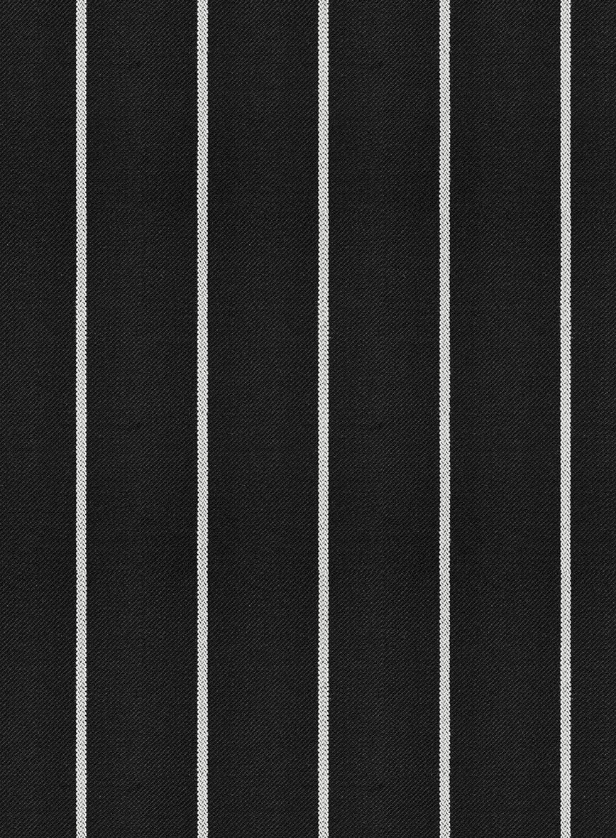 Napolean Zumel Stripe Black Wool Suit
