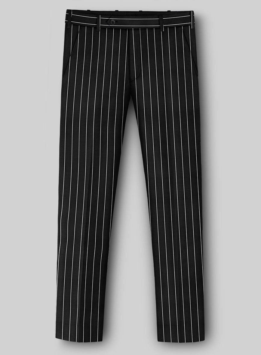 Napolean Zumel Stripe Black Wool Suit