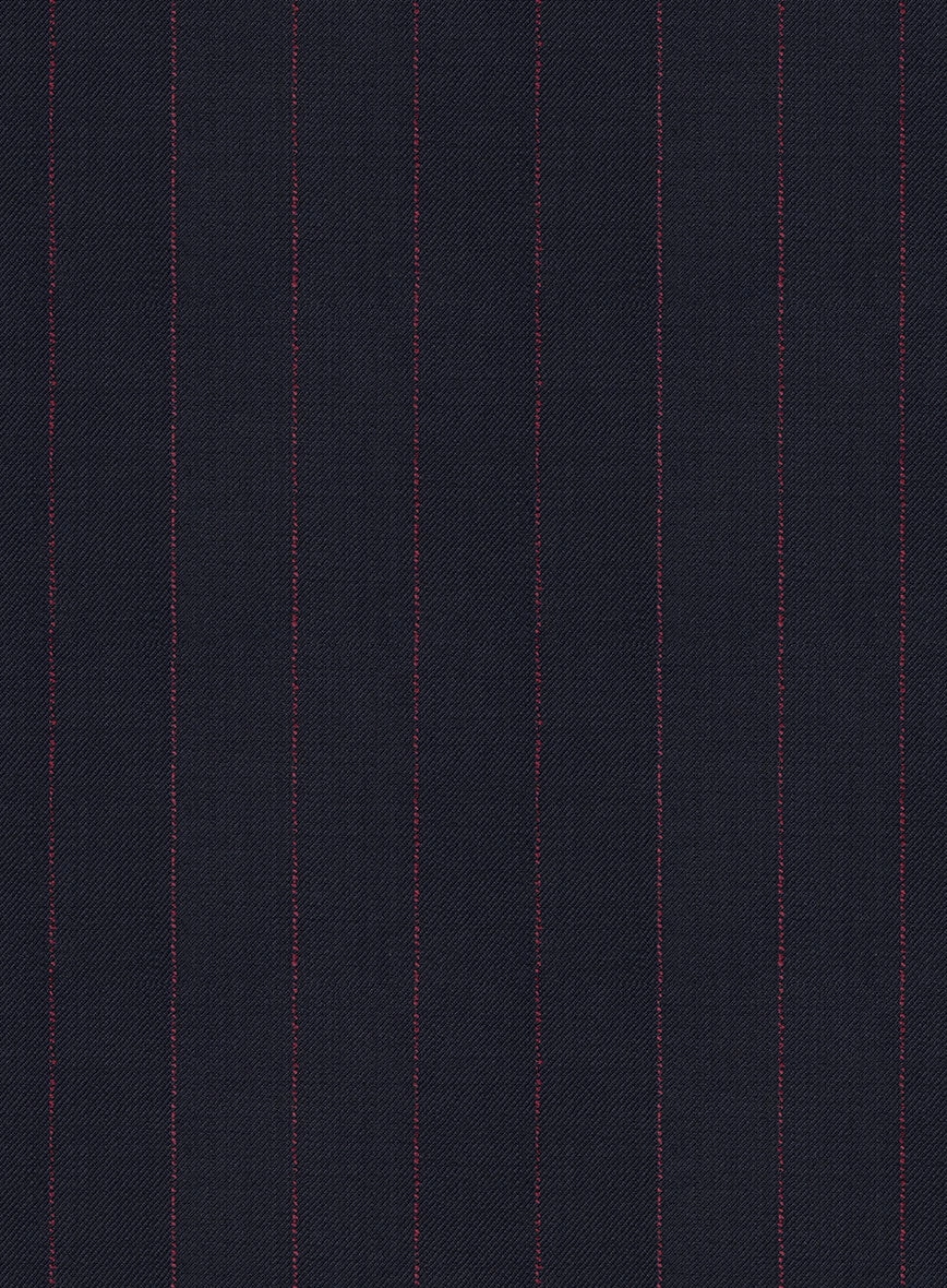 Navy Old World Stripe Wool Suit