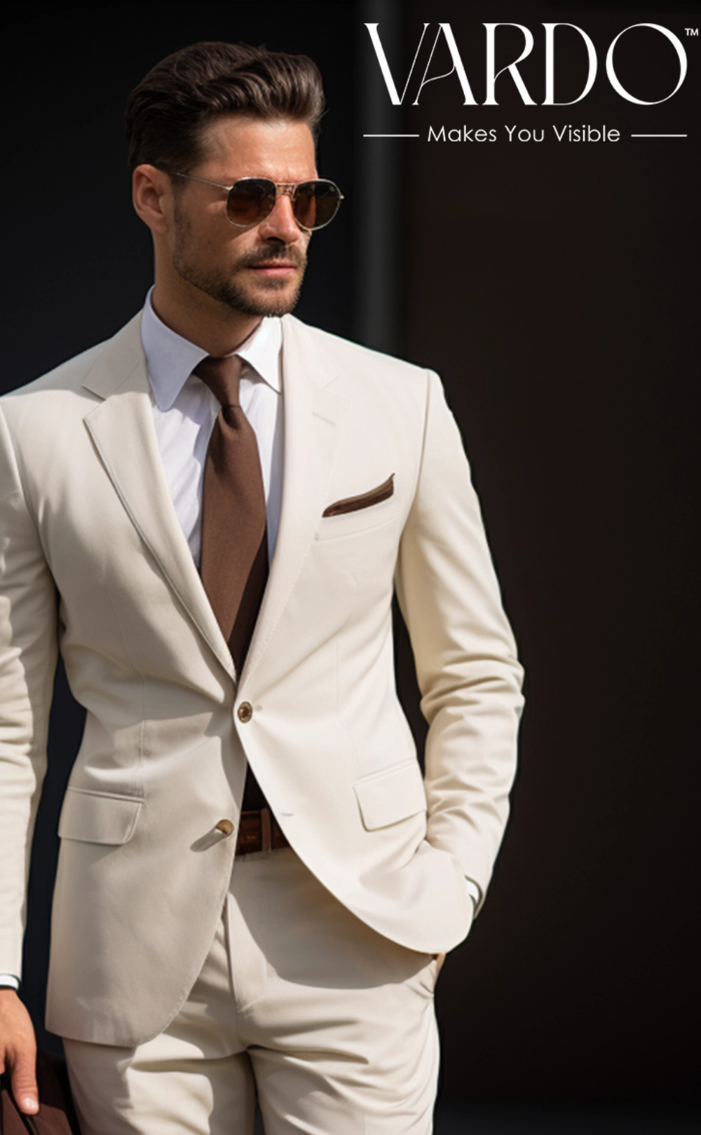 Premium Cream Two-Piece Suit for Men