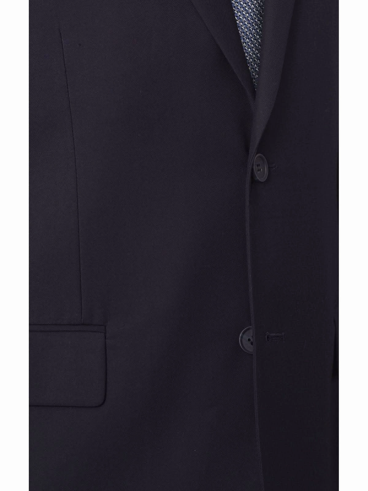Raphael Big & Tall Classic Fit Solid Navy Blue Two Button Wool-touch Suit
