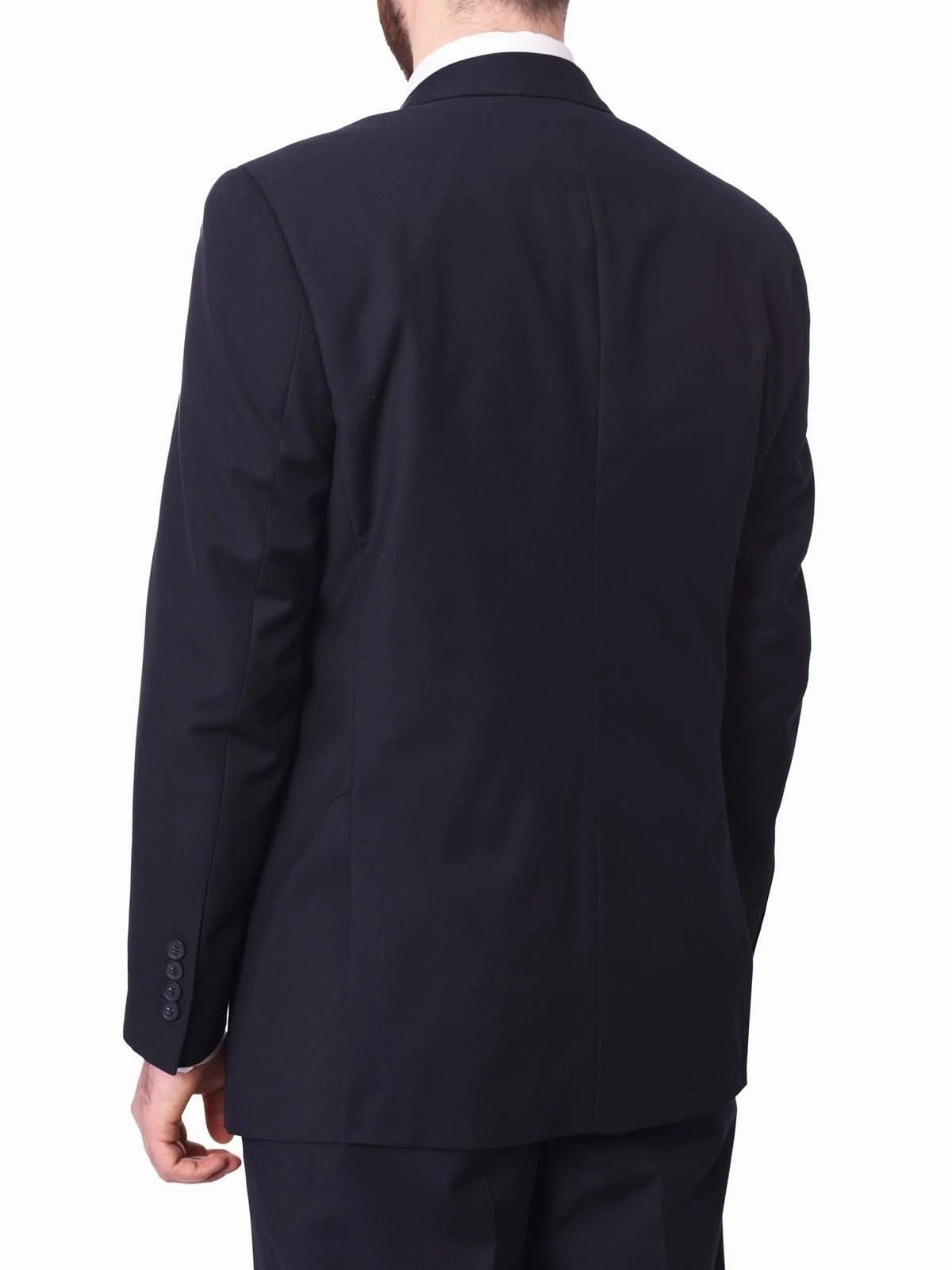 Raphael Big & Tall Classic Fit Solid Navy Blue Two Button Wool-touch Suit