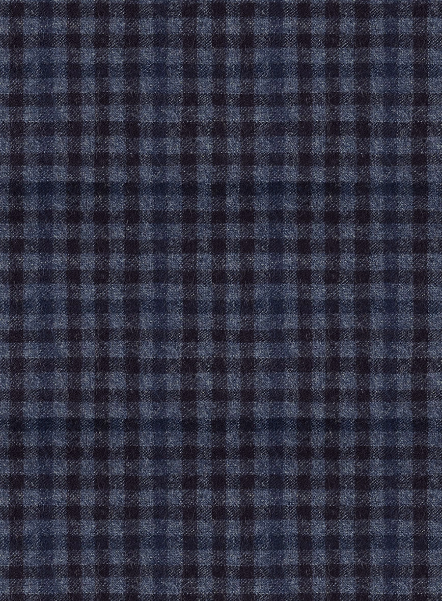 Reda Baez Blue Checks Wool Suit