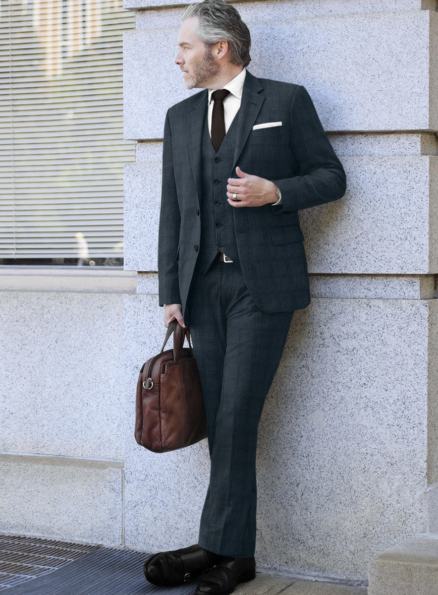 Reda Baltie Blue Checks Wool Suit