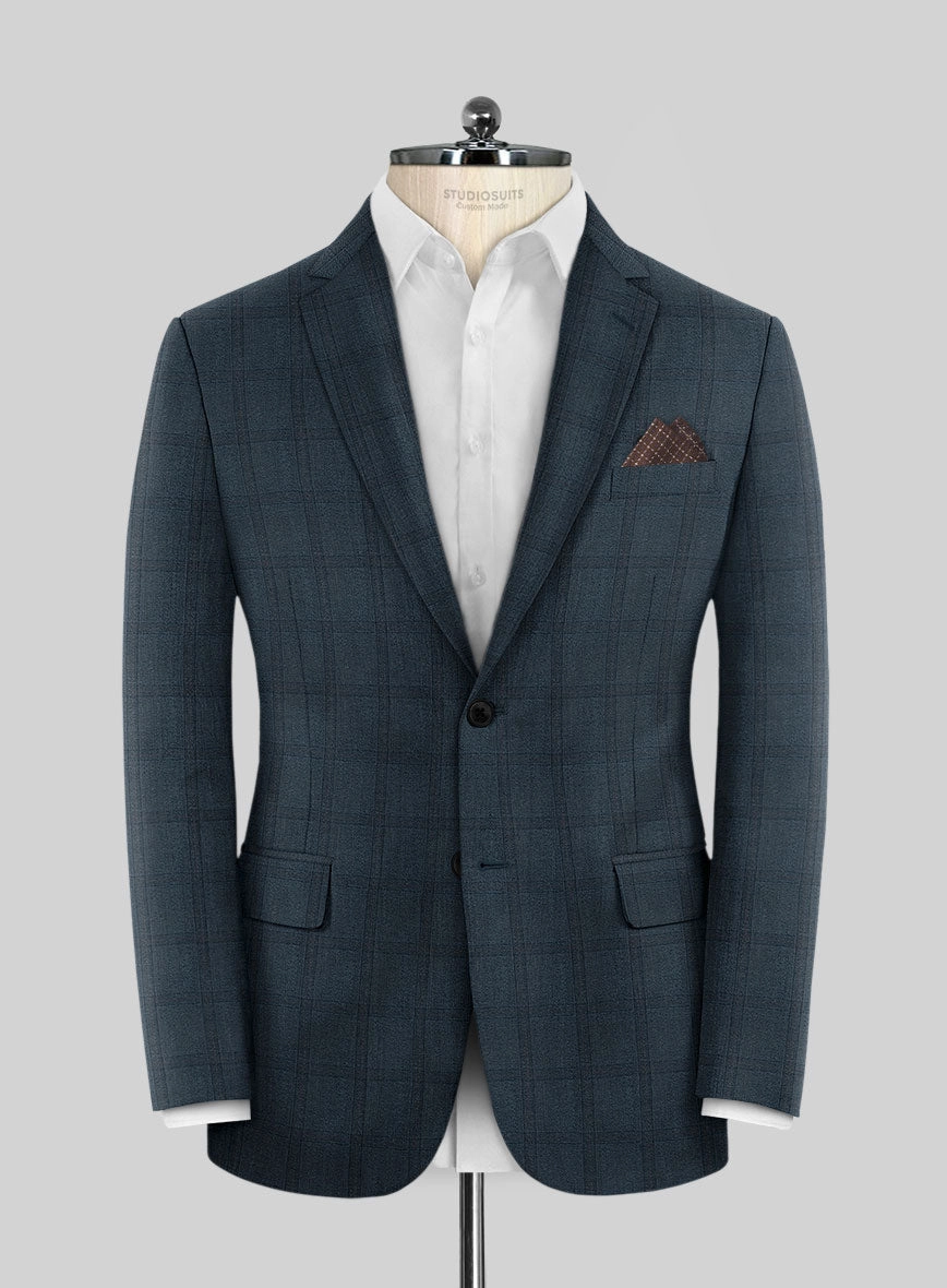 Reda Baltie Blue Checks Wool Suit