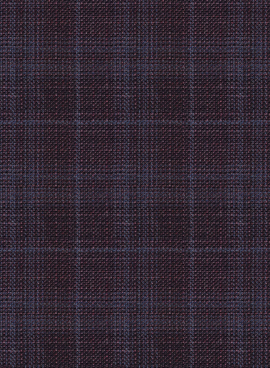 Reda Delgue Purple Checks Wool Suit