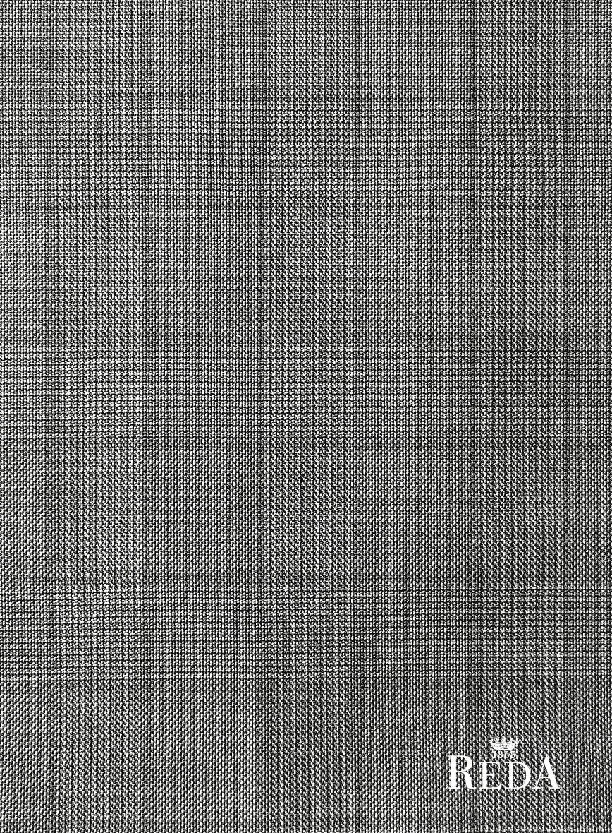 Reda Erlon Gray Checks Wool Suit