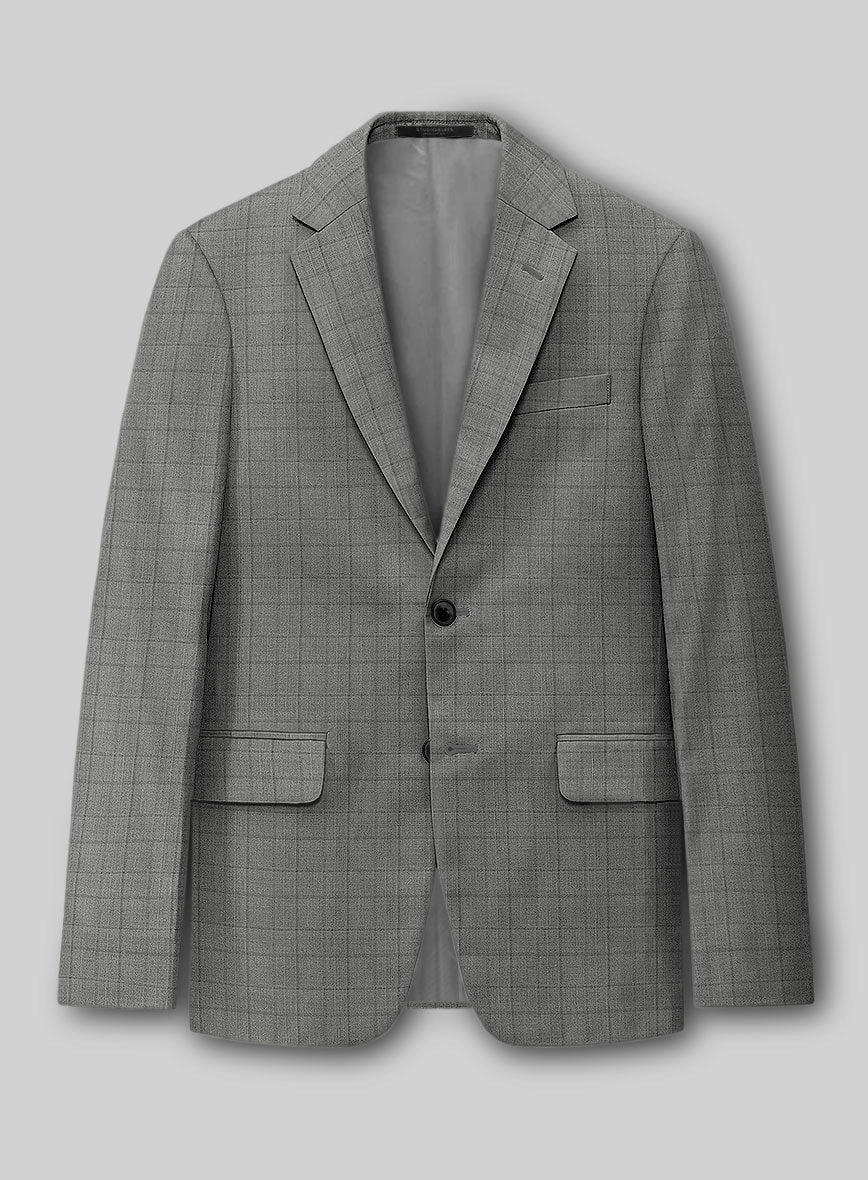 Reda Erlon Gray Checks Wool Suit