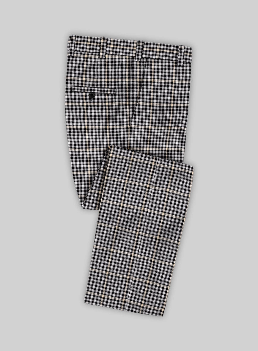 Reda Matio Black Checks Wool Suit