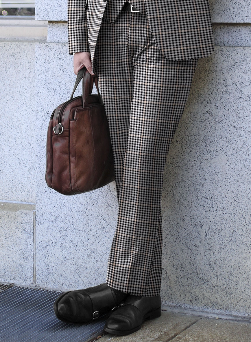 Reda Matio Black Checks Wool Suit