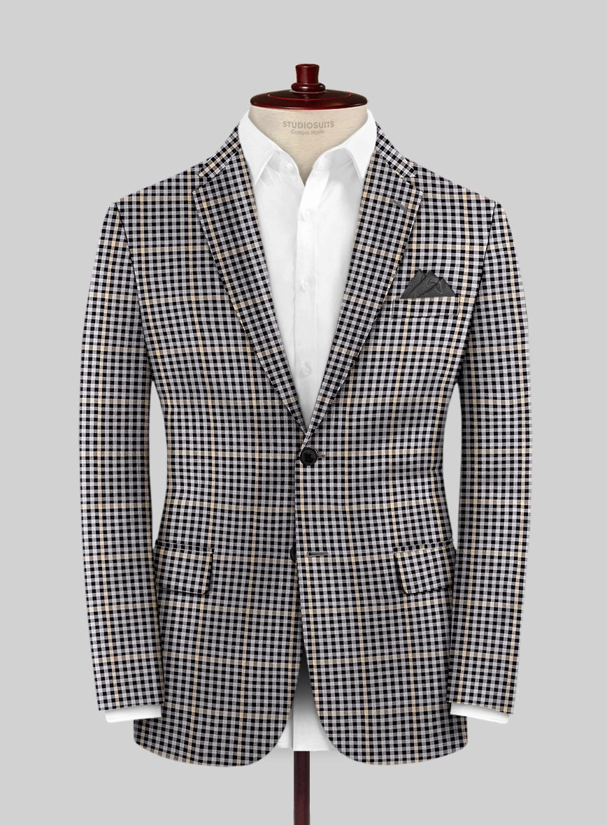 Reda Matio Black Checks Wool Suit