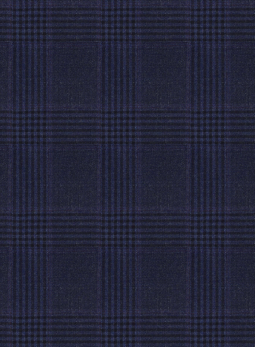 Reda Navy Checks Wool Suit