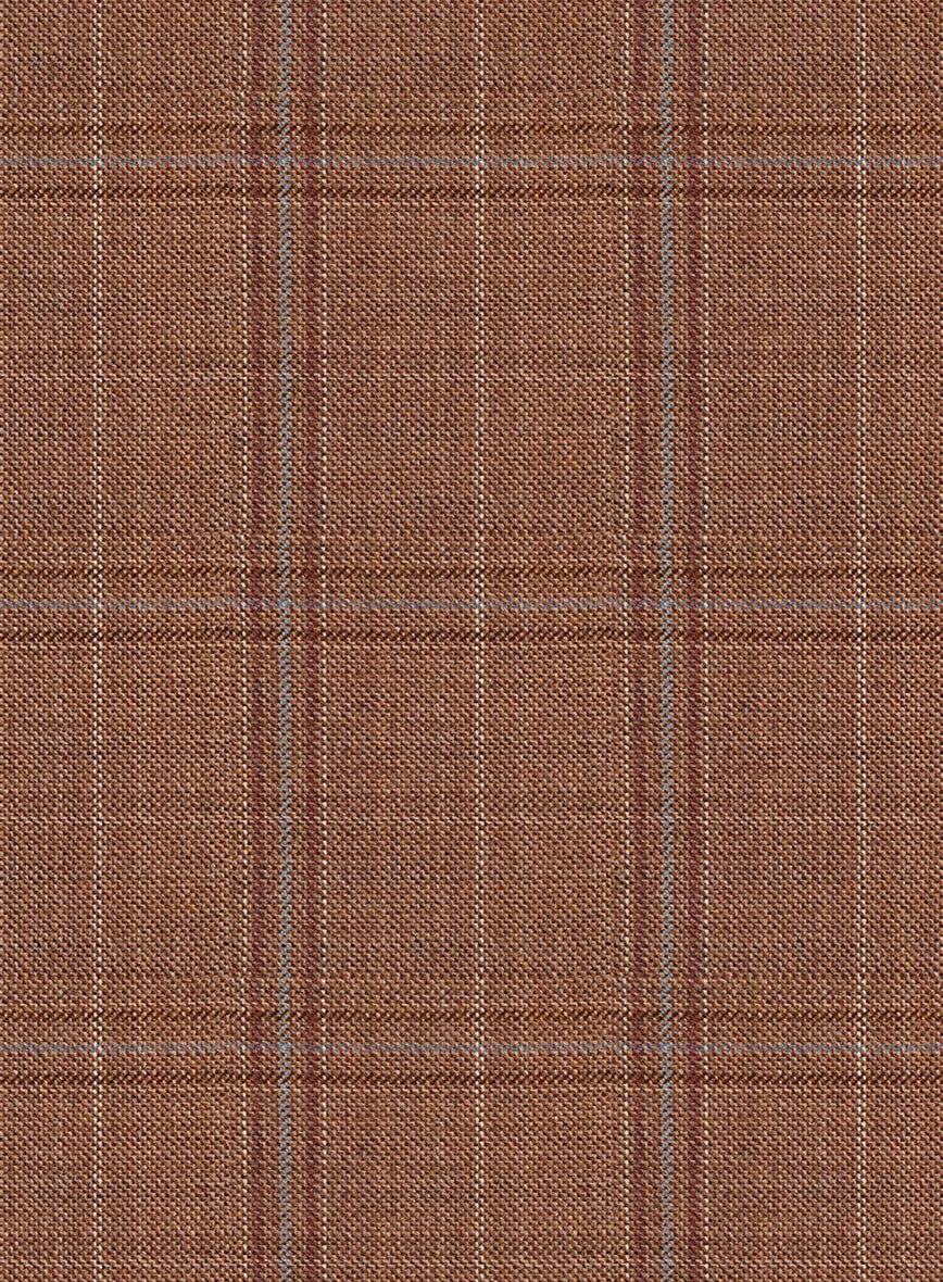Reda Pacivi Brown Checks Wool Suit