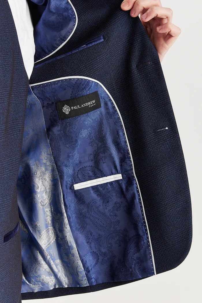 Regent 3 Piece Prince Of Wales Checked Suit