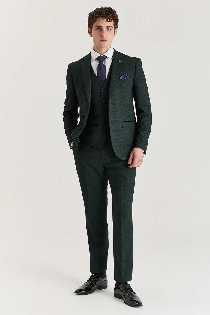 Regent 3 Piece Prince Of Wales Checked Suit