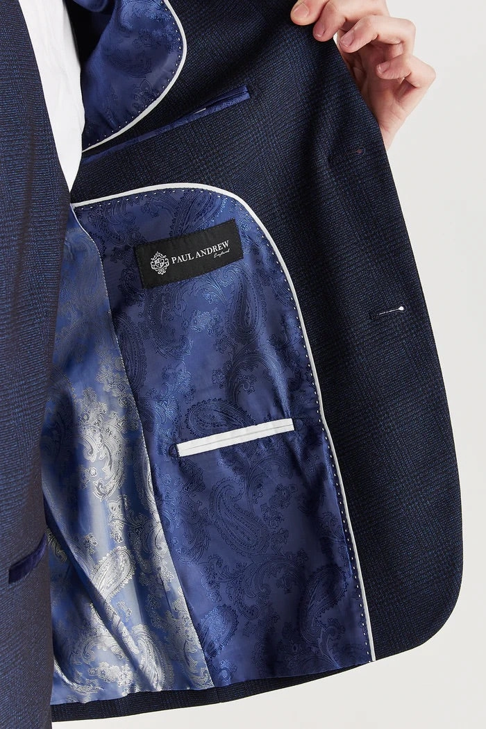 Regent 3 Piece Prince Of Wales Checked Suit