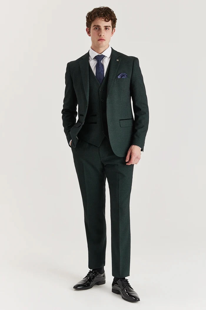 Regent 3 Piece Prince Of Wales Checked Suit