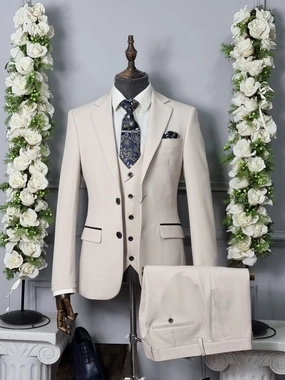 SANDRO - BEIGE 3PC Suit