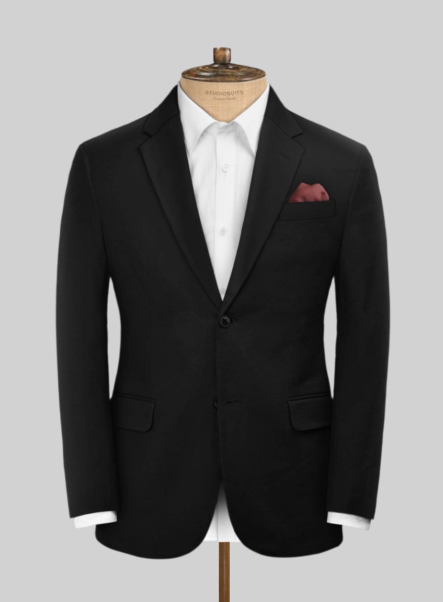 Scabal Black Cashmere Cotton Suit
